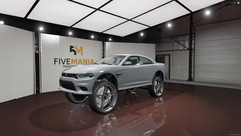 FIVEM Dodge Charger Hellcat | Lifted Sports Sedan [Badged] Add-On | Custom Suspension | Large Chrome Wheels | Interior & Exterior | Optimized | Fivem Ready | High Quality, image 3