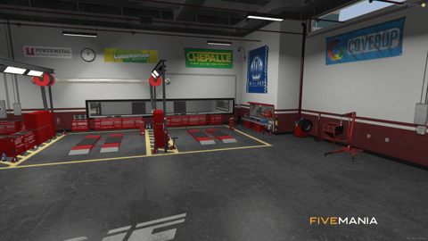 FIVEM Redline Tuner Shop | Custom Mechanic MLO | Interior & Exterior | Tuning Bays | Add-On | Optimized | Fivem Ready | High Quality — image 10