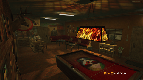 FIVEM Aztecas Hide Out | Custom Gang Hideout MLO | Interior & Exterior | Bar & Billiards | Office Space | Add-On | Optimized | Fivem Ready | High Quality — image 8
