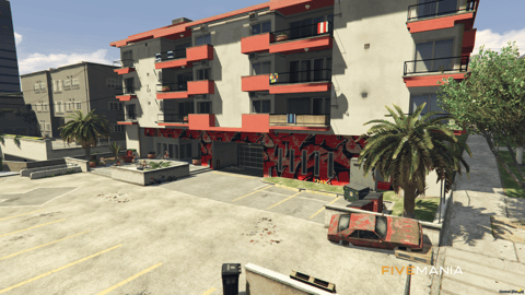 FIVEM Bloods Hood | Custom Gang Territory MLO | Interior & Exterior | Custom Graffiti | Underground Garage | Add-On | Optimized | Fivem Ready | High Quality — image 2
