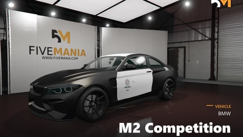 FIVEM BMW M2 Competition | Lore Friendly Police Sports Car | Custom Livery | Working Lights | Add-On | Optimized | Fivem Ready | High Quality cover