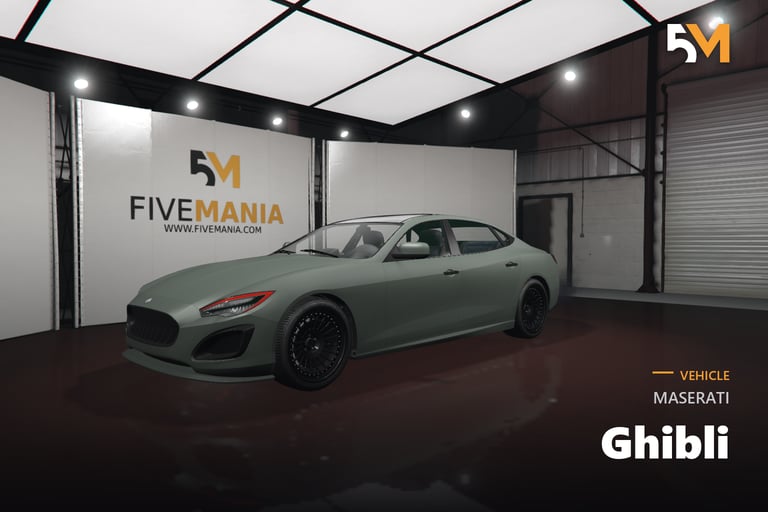 FIVEM Maserati Ghibli, Lore Friendly Luxury Sedan