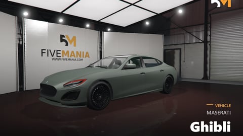 FIVEM Maserati Ghibli | Lore Friendly Luxury Sedan | Interior & Exterior | Custom Wheels | Optimized Handling | Add-On | Optimized | Fivem Ready | High Quality cover