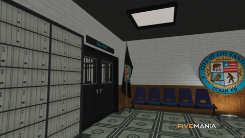 FIVEM Ocean Police Department | Detailed Police Station MLO | Interior & Exterior | Multiple Rooms | Custom Props | Add-On | Optimized | Fivem Ready | High Quality — image 13