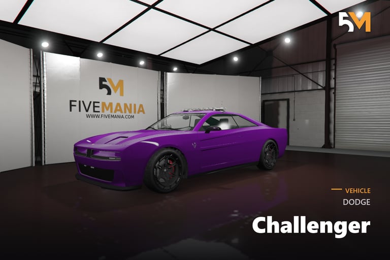 FIVEM Dodge Challenger, Lore Friendly Muscle Car