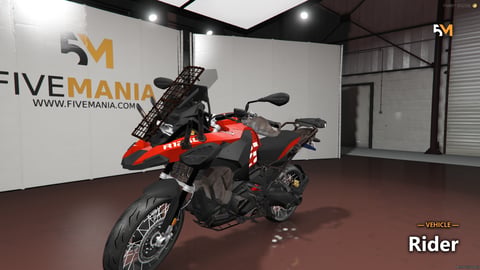 FIVEM Rider | Adventure Touring Motorcycle [Unbadged] Add-On | Front & Rear Racks | Custom Livery | Working Lights | Optimized | Fivem Ready | High Quality, image 6