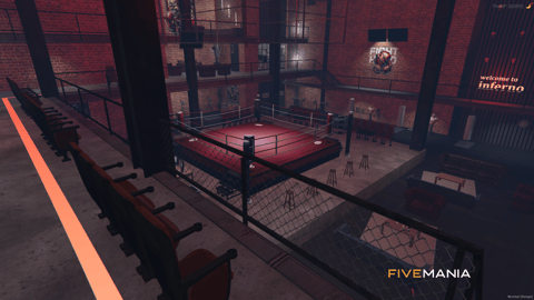 FIVEM Inferno Boxing Club | Multi-Level Boxing Club MLO | Interior & Exterior | Training Facilities | Bar & Lounge | Spectator Seating | Add-On | Optimized | Fivem Ready | High Quality — image 11