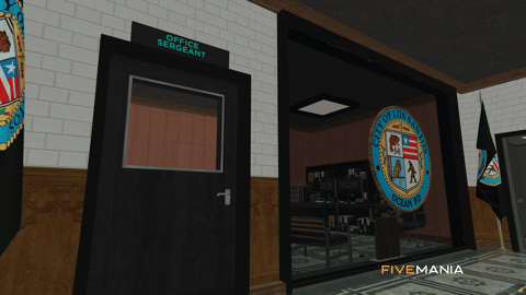 FIVEM Ocean Police Department | Detailed Police Station MLO | Interior & Exterior | Multiple Rooms | Custom Props | Add-On | Optimized | Fivem Ready | High Quality — image 25
