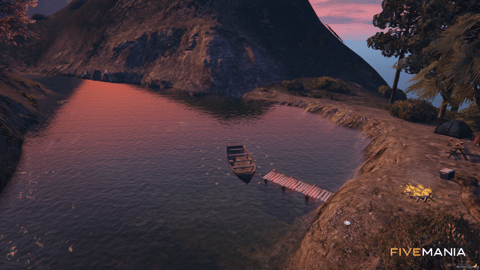 FIVEM Julia Lovelyacht | Scenic Lakeside Retreat MLO | Boat & Dock | Campfire & Tent | Add-On | Optimized | Fivem Ready | High Quality — image 2