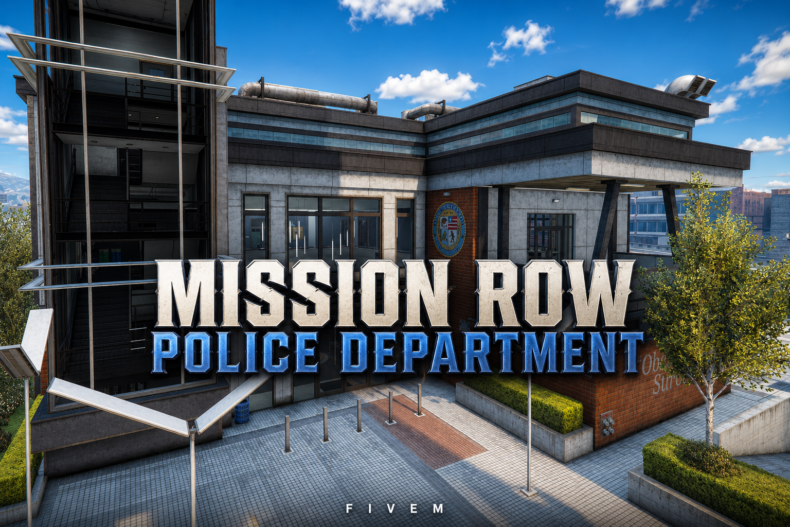 FIVEM Mission Row Police Department | Detailed Police Station MLO | Interior & Exterior | Offices | Cells | Interrogation Rooms | Add-On | Optimized | Fivem Ready | High Quality