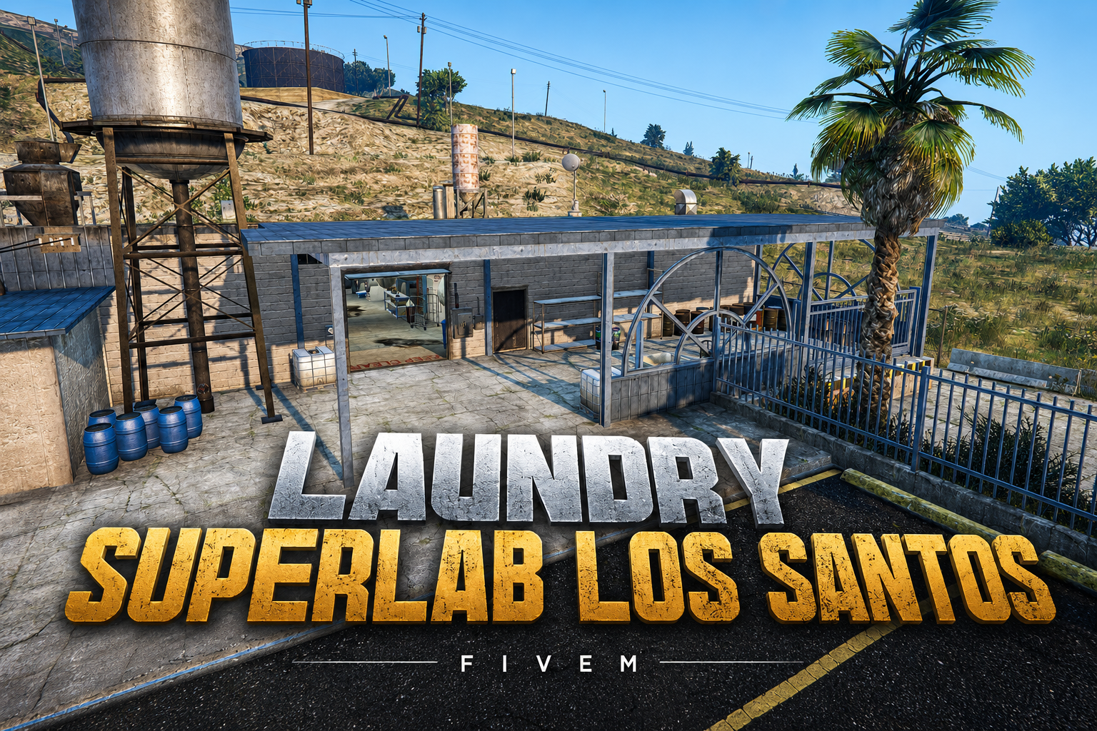 FIVEM Laundry Superlab Los Santos | Industrial Laundry MLO | Interior & Exterior | Working Machines | Storage Areas | Add-On | Optimized | Fivem Ready | High Quality