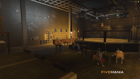 FIVEM Secret Illegal Fight Club | Underground Combat Arena MLO | Interior & Exterior | Bar Area | Fight Cage | Add-On | Optimized | Fivem Ready | High Quality — image 7
