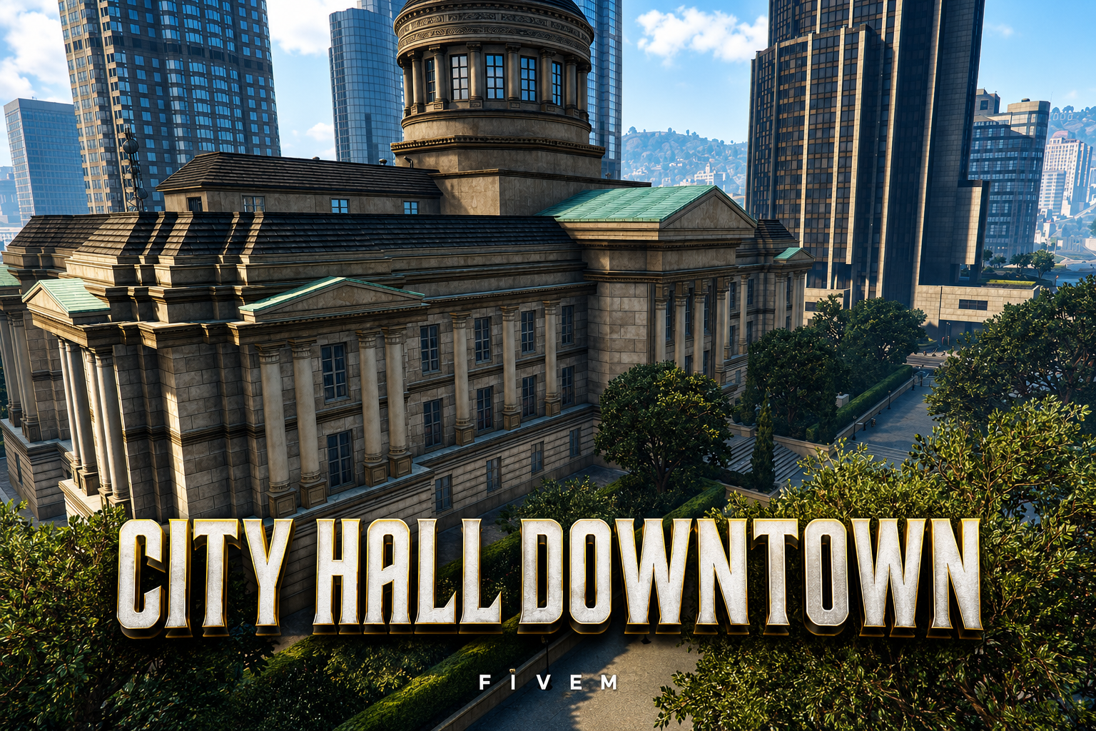 FIVEM City Hall Downtown | Grand Government MLO | Interior & Exterior | Add-On | Optimized | Fivem Ready | High Quality
