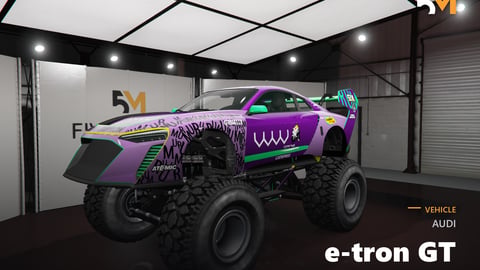 FIVEM Audi e-tron GT | Monster Truck [Badged] Add-On | Off-Road Ready | Custom Liveries | High Suspension | Add-On | Optimized | Fivem Ready | High Quality cover
