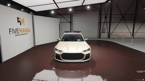 FIVEM Audi RS6 Avant (C8) | Realistic Police Wagon [Unbadged] Add-On | Working Emergency Lights | HQ Interior | Optimized | Fivem Ready | High Quality, image 4