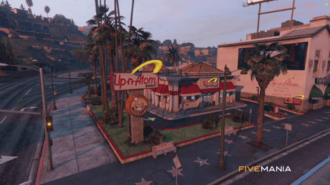 FIVEM Up N Atom Burger Vinewood | Iconic Fast Food Restaurant MLO | Interior & Exterior | Custom Props | Optimized | Add-On | Fivem Ready | High Quality — image 2