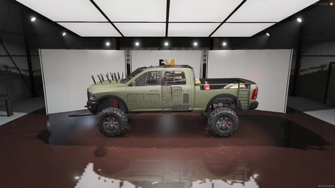 FIVEM Rambo | Armored Off-Road Pickup Truck [Unbadged] Add-On | Spiked Front | Reinforced Body | Custom Suspension | Off-Road Tires | Add-On | Optimized | Fivem Ready | High Quality, image 8
