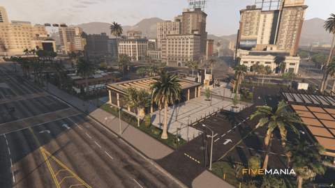 FIVEM Legion Square V3 | Revitalized City Hub Map Edit | Bank MLO | Gas Station | Outdoor Seating | Helipad | Add-On | Optimized | Fivem Ready | High Quality — image 5