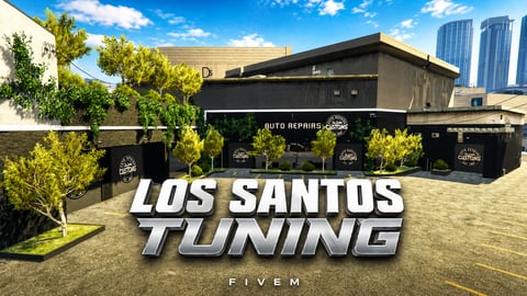 FIVEM Lossantostuning | Custom Mechanic Shop MLO | Interior & Exterior | Custom Branding | Office & Reception | Tuning Bays | Add-On | Optimized | Fivem Ready | High Quality cover