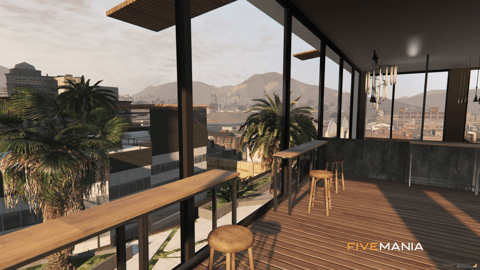 FIVEM Custom Cafe | Modern Cafe & Rooftop Lounge MLO | Interior & Exterior | Bar Area | Outdoor Seating | Add-On | Optimized | Fivem Ready | High Quality — image 13