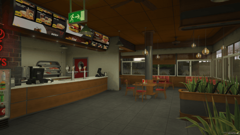 FIVEM Hornys V2 | Lore-Friendly Fast Food Restaurant | Interior & Exterior | Detailed Kitchen | Add-On | Optimized | Fivem Ready | High Quality — image 4