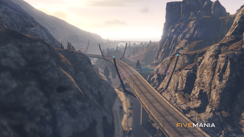 FIVEM Canyon Bridge | Scenic Bridge Map Edit | Custom Lighting | Parking Area | New Roads | Add-On | Optimized | Fivem Ready | High Quality — image 4