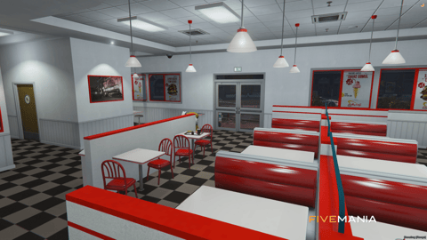 FIVEM Up N Atom Burger Vinewood | Iconic Fast Food Restaurant MLO | Interior & Exterior | Custom Props | Optimized | Add-On | Fivem Ready | High Quality — image 9