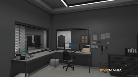 FIVEM Vinewood Police Department | Detailed Police Station MLO | Interior & Exterior | Offices & Jail Cells | Parking Garage | Add-On | Optimized | Fivem Ready | High Quality — image 25