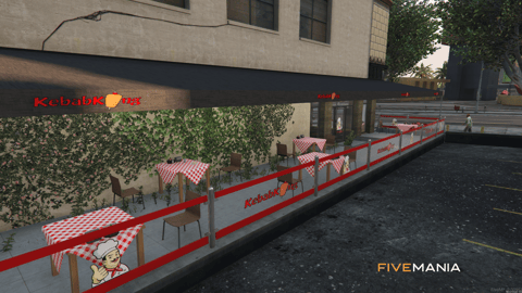 FIVEM Kebab King Restaurant | Vibrant Dining MLO | Interior & Exterior | Outdoor Seating | Full Kitchen | Add-On | Optimized | Fivem Ready | High Quality — image 3