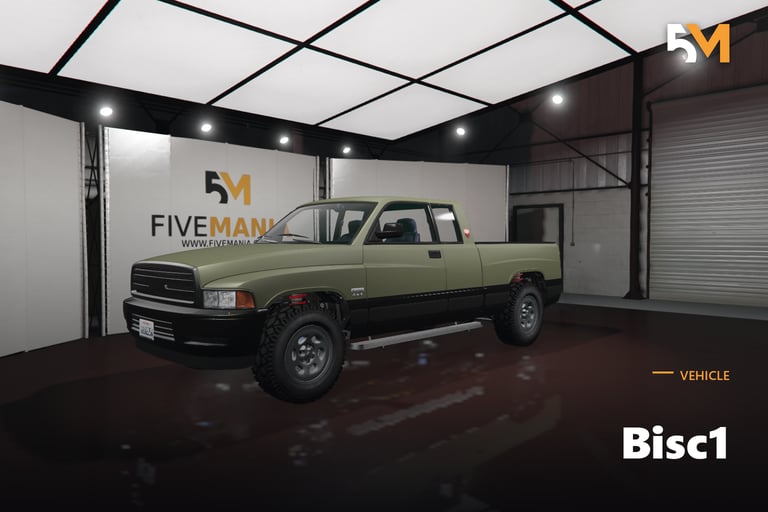 FIVEM Bisc1, Rugged Pickup Truck [Unbadged] Add-On
