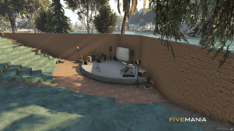 FIVEM Grove Street Lake | Multi-Purpose Waterfront MLO | Gym & Office | Outdoor Lounge | Amphitheater & Beach | Add-On | Optimized | Fivem Ready | High Quality — image 11