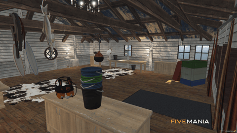 FIVEM Fishing Shop | Rustic Waterfront MLO | Interior & Exterior | Fishing Gear | Cafe Area | Add-On | Optimized | Fivem Ready | High Quality — image 7