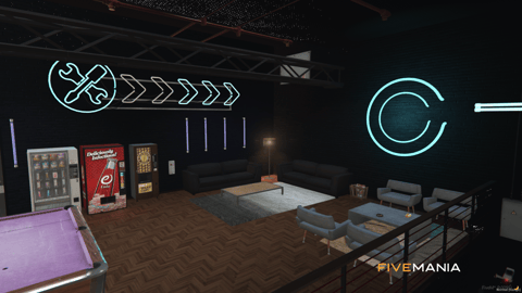 FIVEM Cruisin Craftsmen Mechanic | Premium Mechanic Shop MLO | Interior & Exterior | Office & Garage | Custom Props | Add-On | Optimized | Fivem Ready | High Quality — image 11