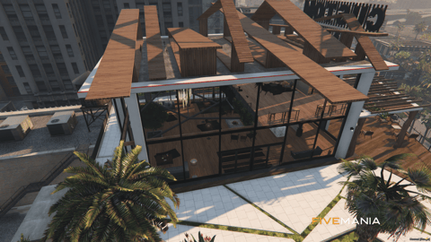 FIVEM Custom Cafe | Modern Cafe & Rooftop Lounge MLO | Interior & Exterior | Bar Area | Outdoor Seating | Add-On | Optimized | Fivem Ready | High Quality — image 5
