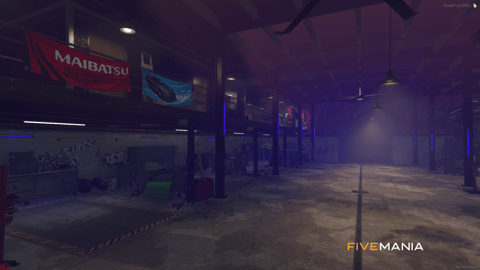 FIVEM Reds Tunndershop | Custom Mechanic Shop MLO | Interior & Exterior | Modern Design | Neon Lighting | Lounge & Arcade | Add-On | Optimized | Fivem Ready | High Quality — image 4