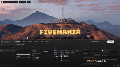 FIVEM Vinewood Sign Studio editor | Interactive Sign Customization Tool | Live Editing | Text & Image Layers | Lighting & Glow | 3D Letters | Add-On | Optimized | Fivem Ready | High Quality, image 6