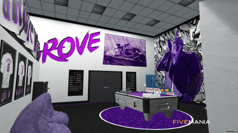 FIVEM Ballas Hide Out | Custom Gang Hideout MLO | Interior & Exterior | Custom Graffiti | Lounge & Garage | Add-On | Optimized | Fivem Ready | High Quality — image 16