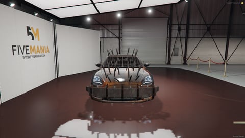 FIVEM Beast | Armored Sports Sedan [Unbadged] Add-On | Spikes & Armor | Rusty Texture | Custom Model | Optimized | Fivem Ready | High Quality, image 4