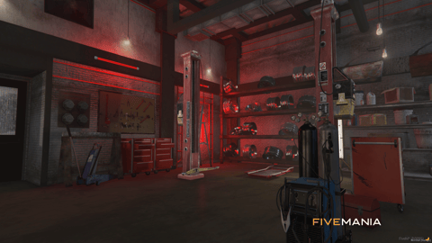 FIVEM Backstreet Garage | Detailed Mechanic Shop MLO | Interior & Exterior | Custom Props | Repair Bays | Office & Lounge | Add-On | Optimized | Fivem Ready | High Quality — image 5