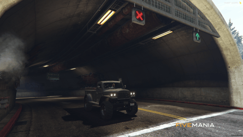 FIVEM Mount Chiliad Tunnel | Expanded Map Location | Interior & Exterior | Working Lights | Road Signs | Graffiti Art | Add-On | Optimized | Fivem Ready | High Quality — image 12