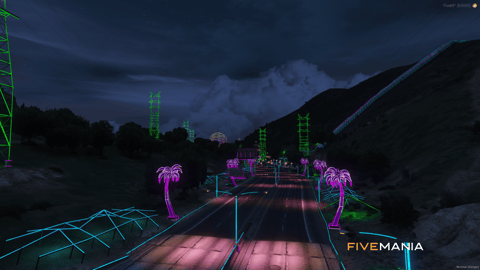 FIVEM Roads Cyberpunk Style | Futuristic Map Enhancement | Custom Textures | Neon Lighting | Environment Overhaul | Add-On | Optimized | Fivem Ready | High Quality — image 6