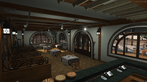 FIVEM Pizza This | Authentic Pizzeria MLO | Interior & Exterior | Basement & Locker Room | Cozy Dining | Add-On | Optimized | Fivem Ready | High Quality — image 9