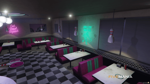 FIVEM Bowling Alley Cypress Flats | Vibrant Entertainment MLO | Bowling Lanes | Arcade Games | Diner Area | Interior & Exterior | Add-On | Optimized | Fivem Ready | High Quality — image 9