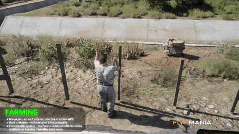 FIVEM Farming Job Script | Immersive Roleplay Activity | Group Job | Milking & Fence Repairs | Farm Health System | Open World Farming | Crop Growth | Add-On | Optimized | Fivem Ready | High Quality, image 4