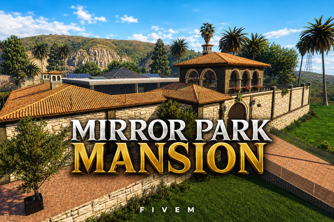 FIVEM Mirror Park Mansion | Luxury Modern Estate MLO | Interior & Exterior | Pool & Garage | Add-On | Optimized | Fivem Ready | High Quality