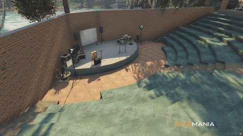 FIVEM Grove Street Lake | Multi-Purpose Waterfront MLO | Gym & Office | Outdoor Lounge | Amphitheater & Beach | Add-On | Optimized | Fivem Ready | High Quality — image 10