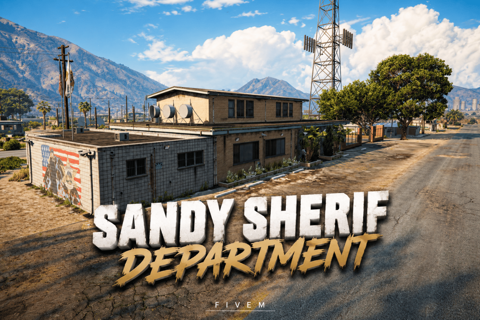 FIVEM Sandy Sherif Department | Lore-Friendly Police Station MLO | Interior & Exterior | Jail Cells | Offices | Reception Area | Add-On | Optimized | Fivem Ready | High Quality