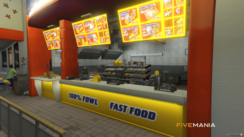 FIVEM Cluckin Bell Rockford Plaza | Fast Food Restaurant MLO | Interior & Exterior | Custom Props | Lore Friendly | Add-On | Optimized | Fivem Ready | High Quality — image 10