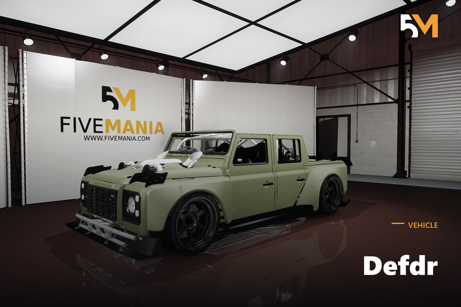 FIVEM Defdr | Modified Utility Truck [Unbadged] Add-On | Widebody Kit | Roll Cage | Custom Wheels | Tuning Parts | Optimized | Fivem Ready | High Quality
