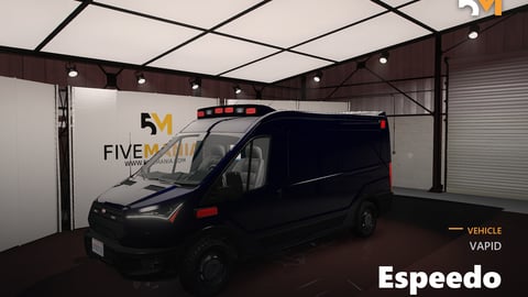 FIVEM Vapid Espeedo | Lore-Friendly Emergency Ambulance Van | Emergency Lighting | Working Doors | Add-On | Optimized | Fivem Ready cover